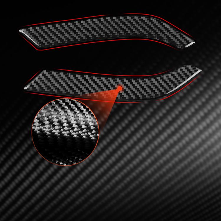 Red and black carbon-fiber look rear door lifting side strips, set with detail
