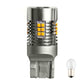 Black and silver LED turn signal bulb with fan and yellow chip LED panel
