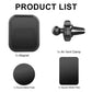 Car air vent clip phone mount kit with square and round metal plates