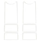 Set of transparent acrylic wall gasket panels: two tall pieces and two small rectangles.