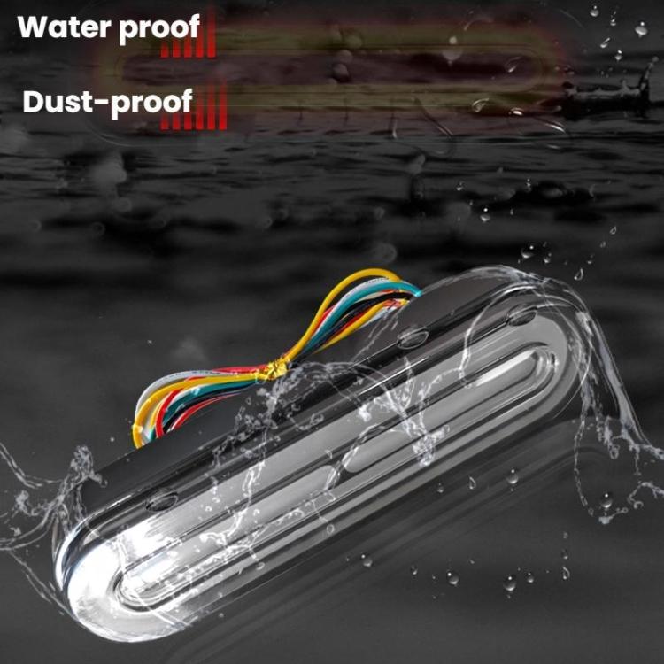Smoked LED tail light with multi-wire harness and waterproof lens