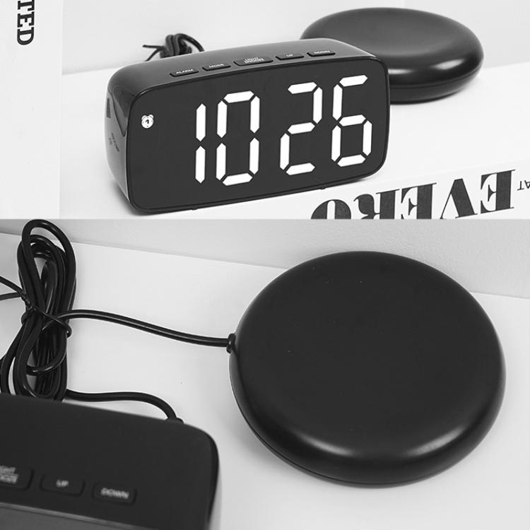 LED Electronic Alarm Clock Bedside Vibrator Clock, Black Shell Green Light, Black Shell Blue Light, Black Shell White Light, White Shell Green Light, White Shell Blue Light, White Shell White Light