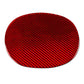 Decorative fuel tank cap sticker, oval carbon-fiber pattern, red finish