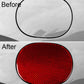 Decorative fuel tank cap sticker, oval carbon-fiber pattern, red finish on car