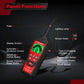 Handheld refrigerant leak detector with illuminated screen and button controls