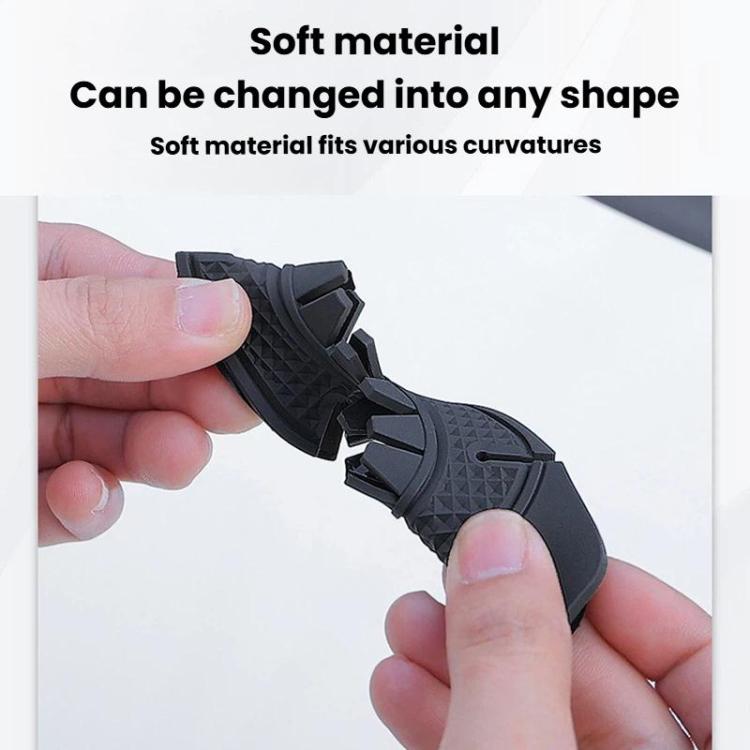 Flexible black wiper hole protective cover showing bendable, adaptable shape