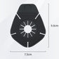 Black wiper hole protective cover, round vented plug shape with dimensions