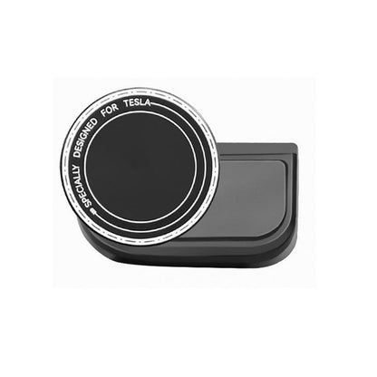 Black magnetic dashboard phone holder base with circular plate and mounting area