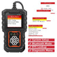 Handheld OBDII scanner with color display and illuminated diagnostic menu interface