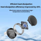 Wireless car adapter puck with heat-dissipation circuit detail