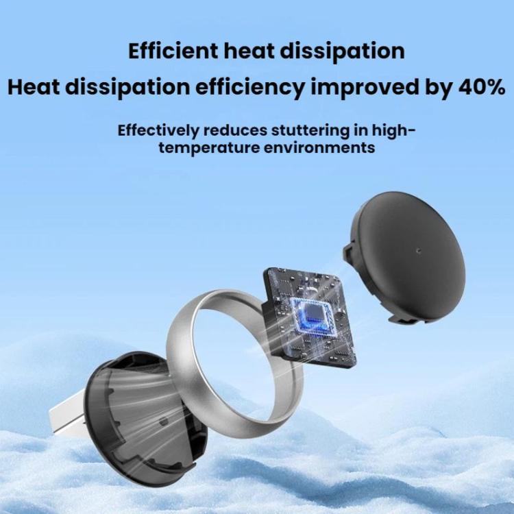 Wireless car adapter puck with heat-dissipation circuit detail