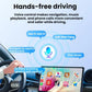 Hands-free driving with Wireless CarPlay/Android Auto adapter shown on dashboard screen