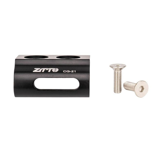 ZTTO CG-21 road bike front derailleur bracket clip, black, with mounting bolt