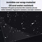 Protective film with water beading effect over cupholder area, oil- and dust-resistant