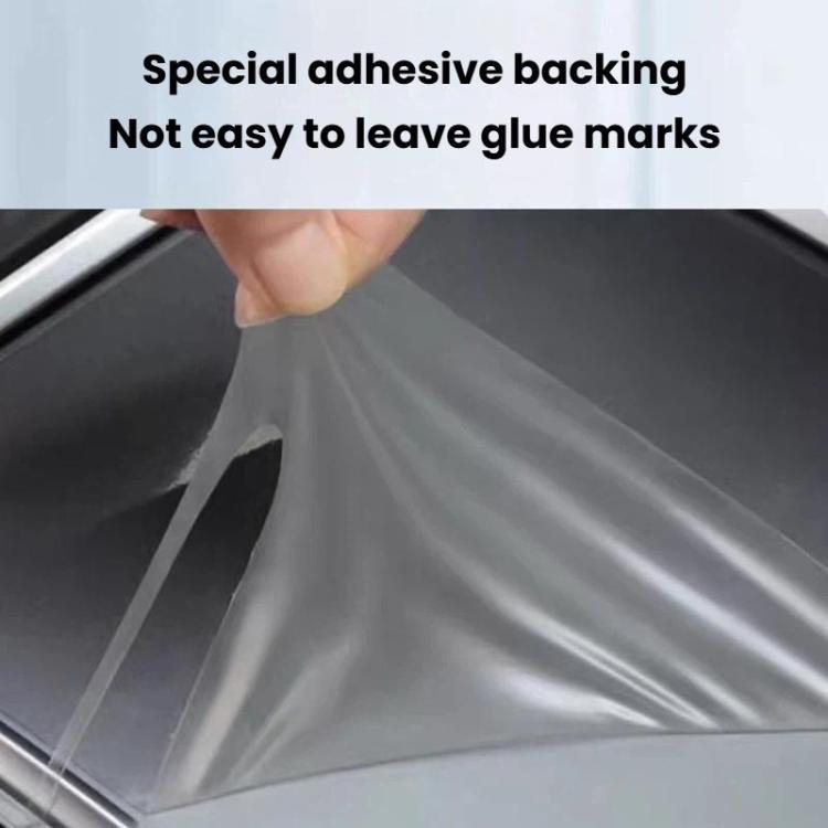 Frosted TPU protective film strip with adhesive backing, ready to apply to cupholders