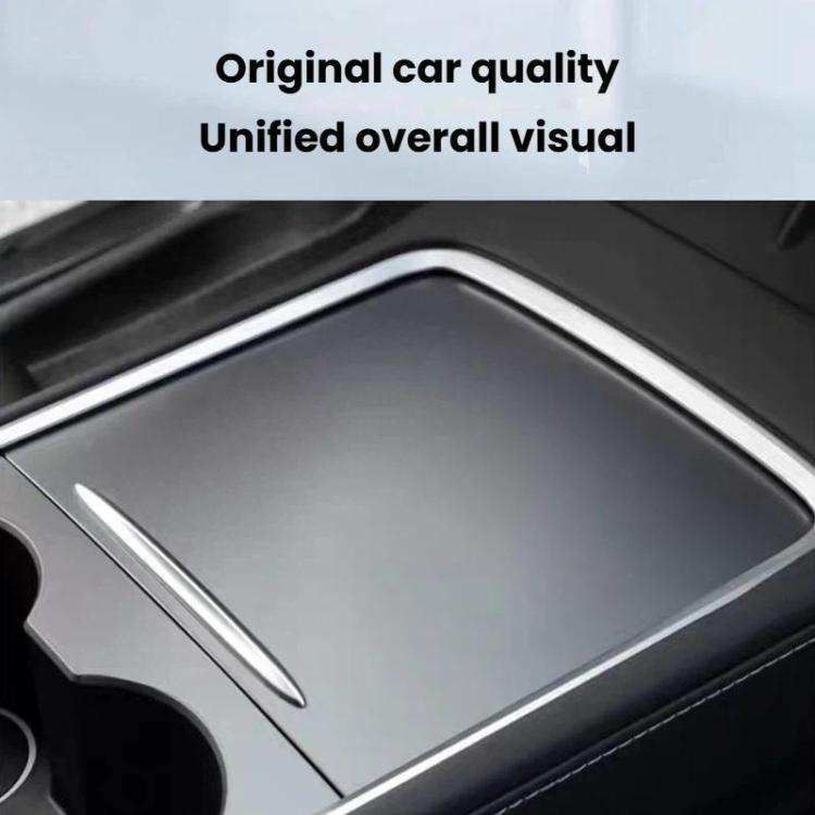 Frosted protective film panel cover for center console cupholder area