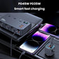 Car charger with PD fast-charging ports and LED display powering connected phones