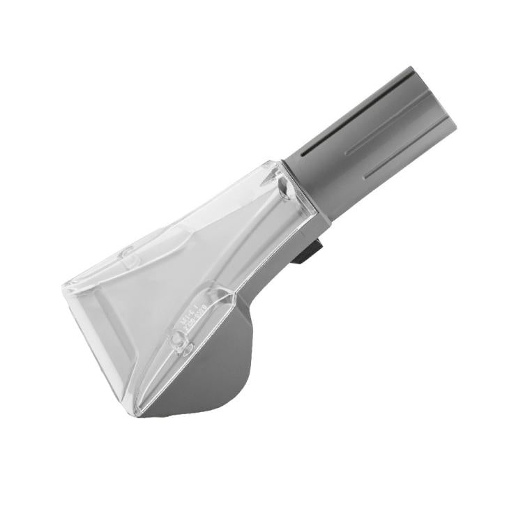 Hand-operated suction nozzle with clear head and dark top for Karcher Puzzi