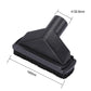 Vacuum floor brush head with wide bristle strip, size label, black