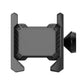 Bike phone mount accessory clip with four corner grips and side stem, dark gray