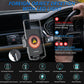 Car wireless charger mount with phone cradle and red/blue LED status indicators