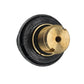 Steam cleaner safety valve cover with black seal ring and brass insert