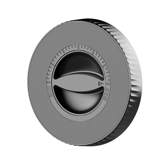 Adjustable magnetic ring phone mount, circular gray and black with rotating center dial