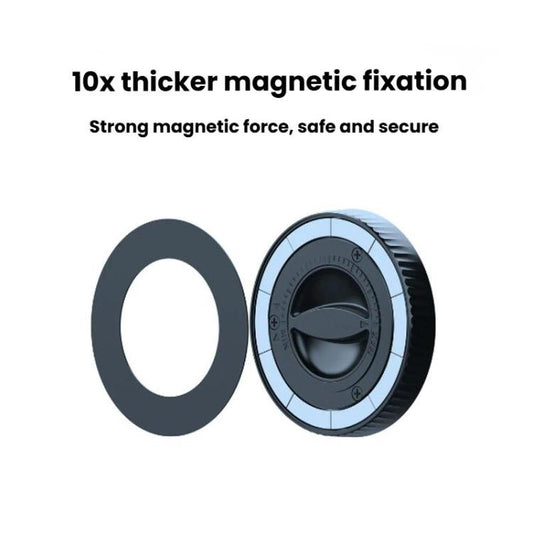 Magnetic ring mount set with dark gray ring ring piece and circular base