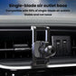 Black in-line air vent phone mount clip with ball knob installed on dashboard vent