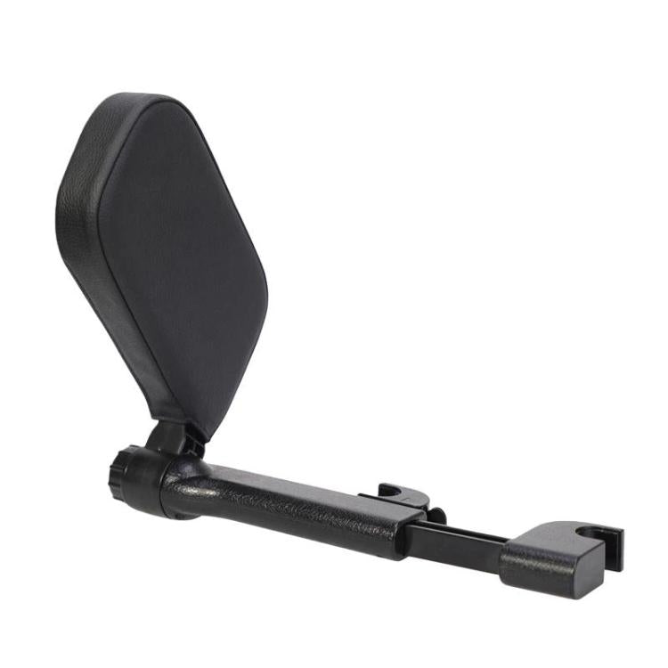 Parallelogram single-side car neck support headrest pillow in dark gray, with strap