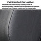 Dark gray PVC leather-style car neck support pillow, textured surface close-up