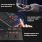 Car power inverter with one-button switch, digital display, and multiple USB ports