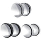 Car Suction Cup Type 360-Degree Adjustable Wide-View Reversing Mirror, Silver Pattern, Black Pattern, White Pattern