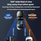 Car Suction Cup Type 360-Degree Adjustable Wide-View Reversing Mirror, Silver Pattern, Black Pattern, White Pattern
