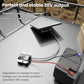 DC boost power converter with connected cables and compact control module for power supply