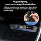 Plug-in wireless car charger panel with digital display and wireless charging location