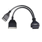 Nissan gateway adapter cable with OBD and multi-pin connector ends, black wiring
