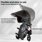 Black sun-visor phone mount with adjustable 180° angle joint and sun shield
