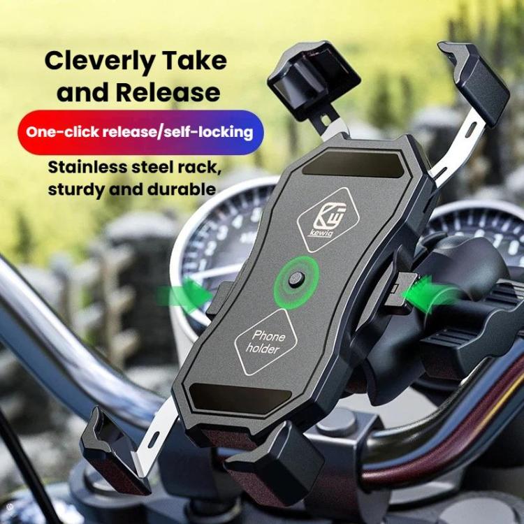Black phone holder cradle with anti-slip pads and locking hinge arms