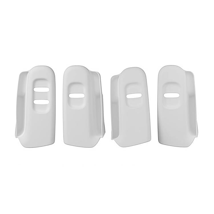 Set of white silicone anti-slip protection pads for window lift control panel