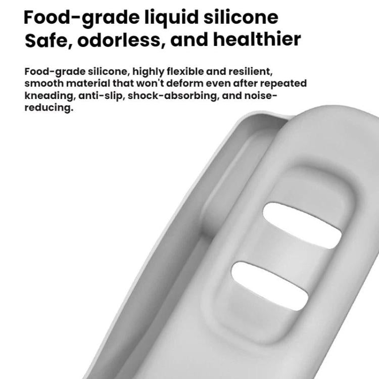 Gray silicone window lift control protection pad with anti-slip texture