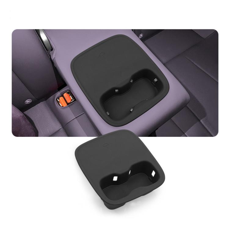 Black silicone bottle holder with two molded cup openings