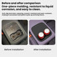Black silicone bottle holder with two cup openings, before and after view