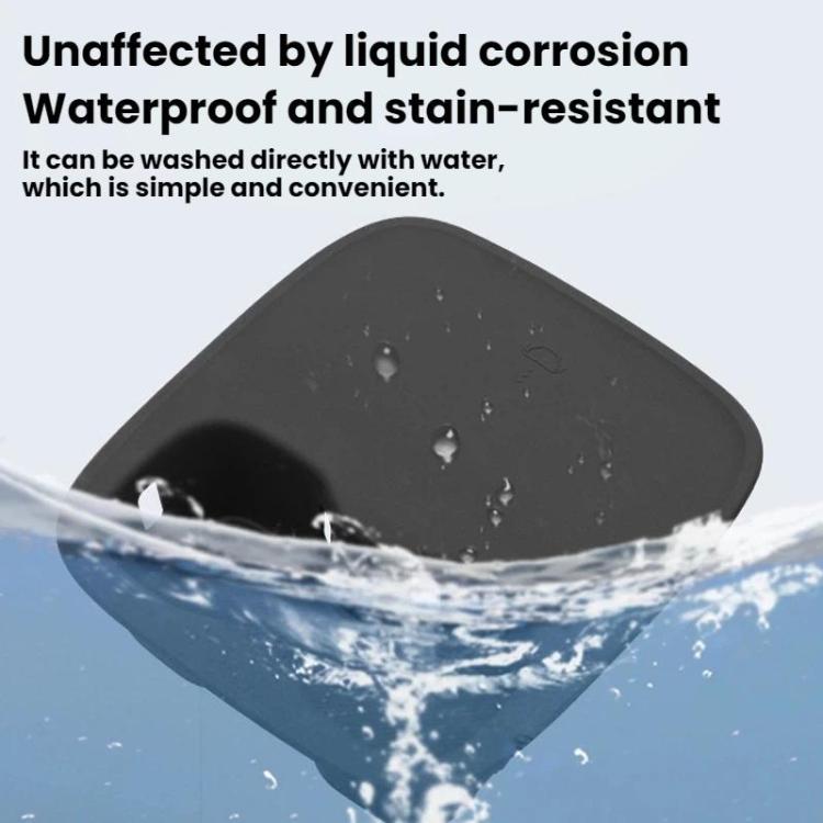 Black waterproof silicone bottle holder with splash-resistant molded cavity