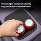 Black silicone bottle holder holding two cans in anti-slip cup openings