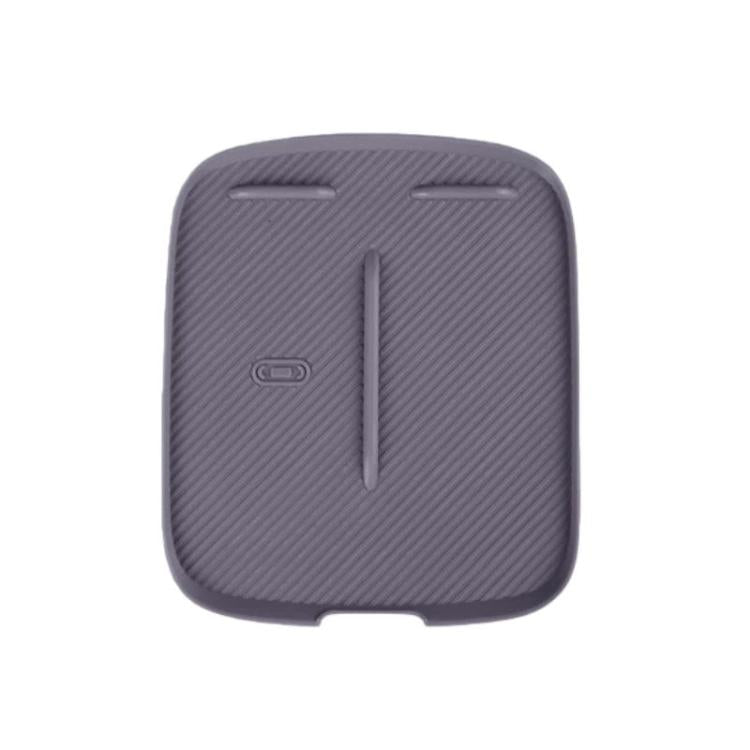 Purple silicone center console anti-slip mat with wireless charging slot, textured surface