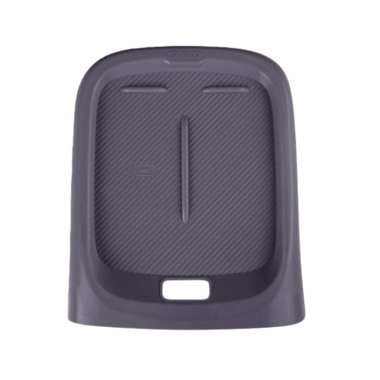 Dark gray silicone center console anti-slip mat with wireless charging slot, textured surface
