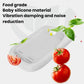 Light gray silicone protective mat with textured grip surface and small drain openings