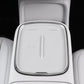 Square wireless charging silicone mat, light gray anti-slip ridges for center console tray