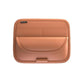 Orange car sun visor organizer with front flip compartment for glasses and cards